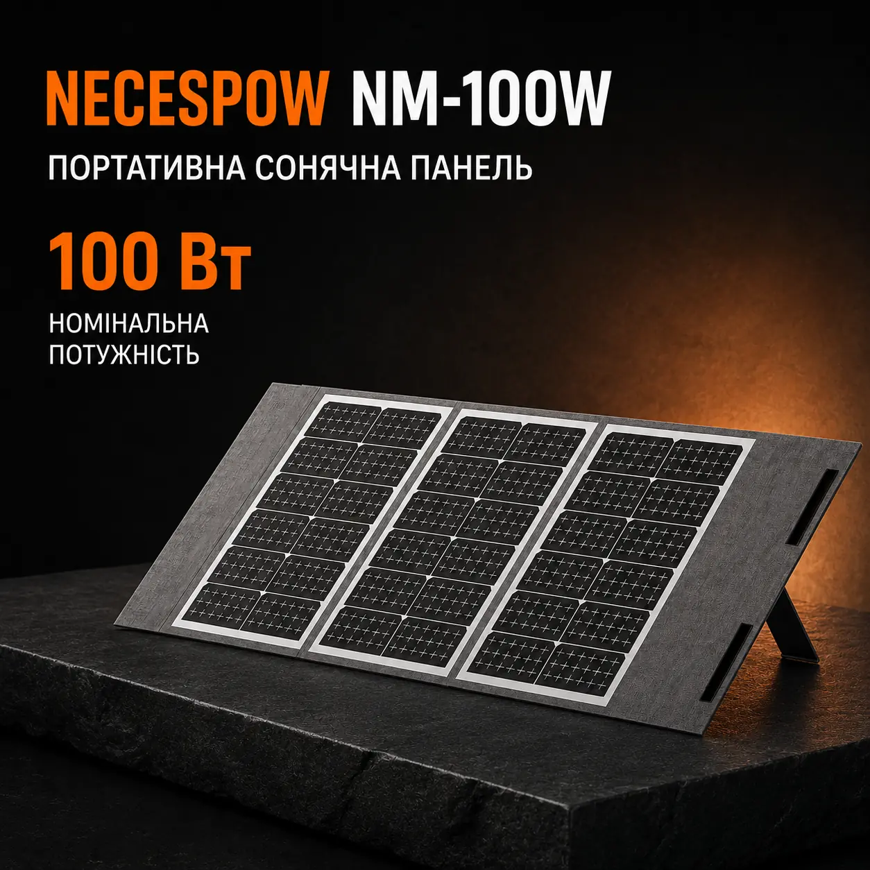 Основний вигляд Портативна сонячна панель NECESPOW NM-100W